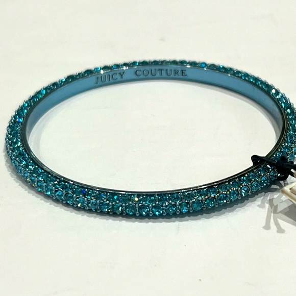 NWT Juicy Couture Colorful Pave Bangle—Aquamarine Blue - Picture 6 of 9